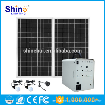 100W mini sistema solar de la iluminación casera para la aplicación casera